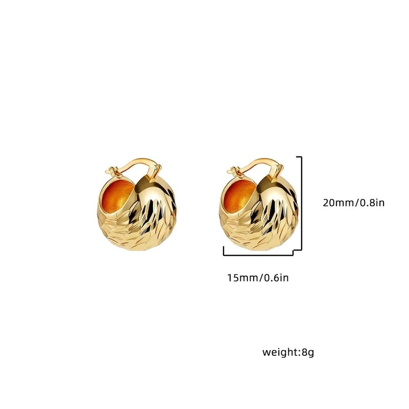 Gold Chunky Hoop Earrings Rhinestone Stainless Steel Huggie Hoops For Women 2