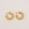 Twist Hollow Tube Earrings Stainless Steel Drop Earrings For Women 1