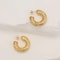 Twist Hollow Tube Earrings Stainless Steel Drop Earrings For Women 6