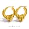 Multilayer Circle Twist Earrings Gold Plated Stainless Steel Statement Earrings 7