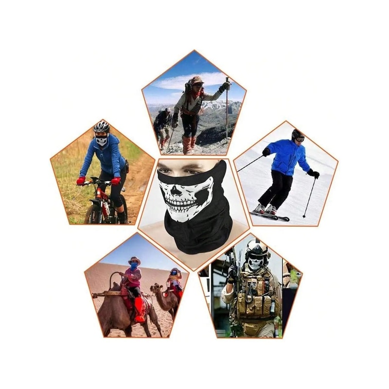 Skull Balaclava Mask Breathable Seamless Face Cover Outdoor Headwear 2