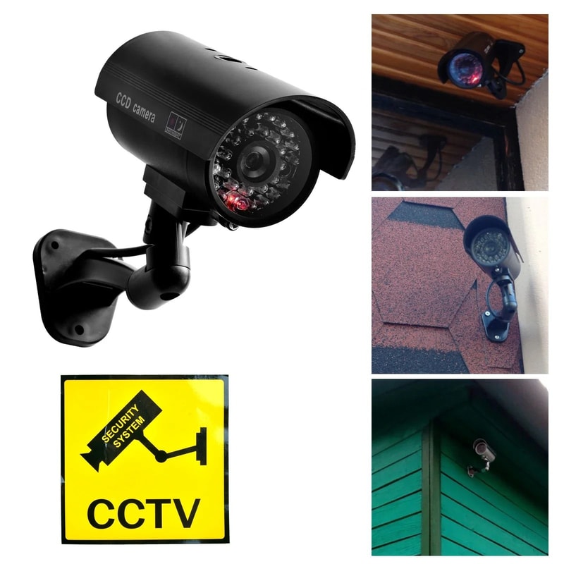 Dummy CCTV Security Camera Waterproof Fake Surveillance Camera With LED 1