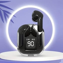 t2 wireless bluetooth earphones transparent led display hifi stereo earbuds