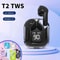 T2 Wireless Bluetooth Earphones Transparent LED Display HIFI Stereo Earbuds 8