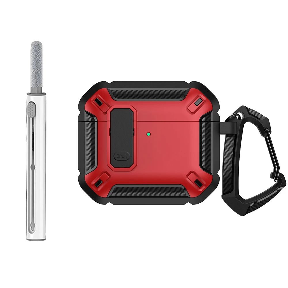 AirPods 4 Protective Case Lock Cover With Hook Shockproof TPU PC Design 9