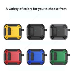 airpods 4 protective case lock cover with hook shockproof tpu pc design