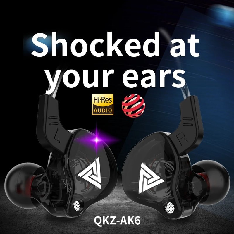 QKZ AK6 In Ear Wired Earphones HIFI Stereo Bass Earbuds With Mic 8
