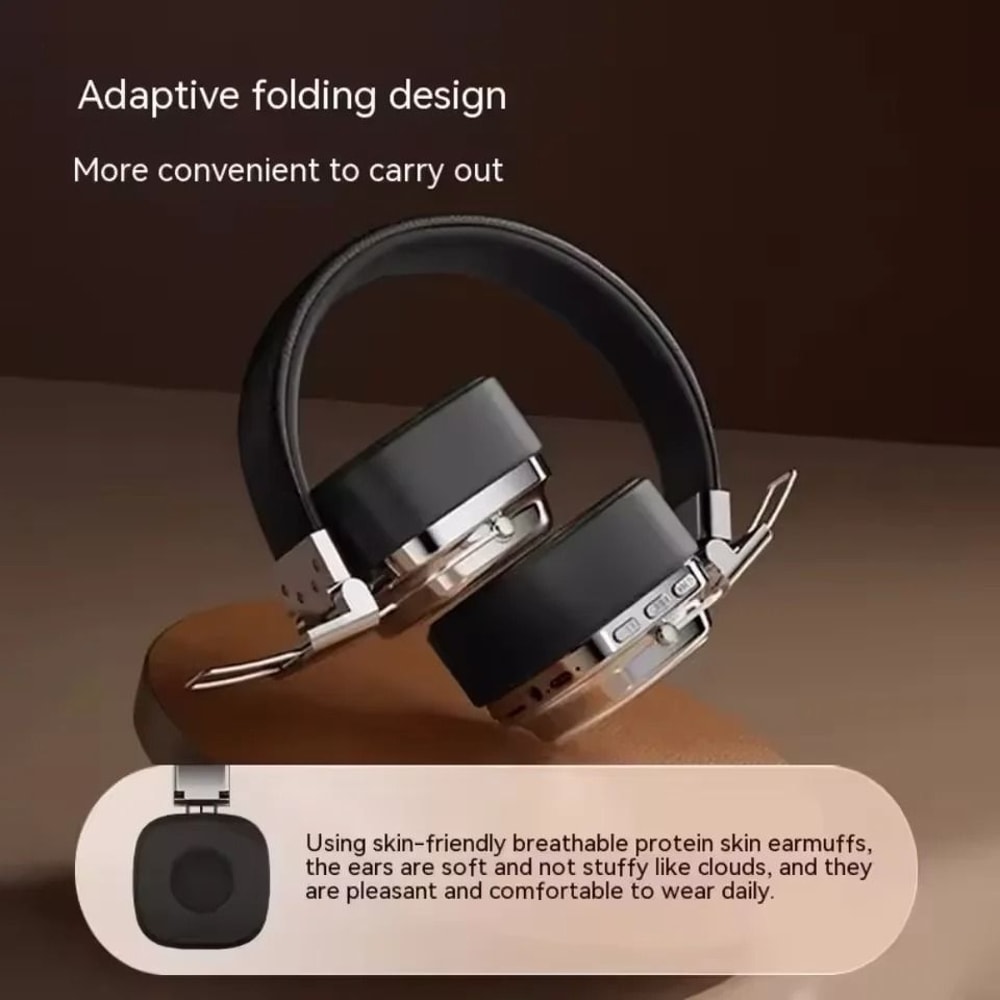 Foldable Wireless Bluetooth Headphones Over Ear Gaming Stereo DJ Headset 5