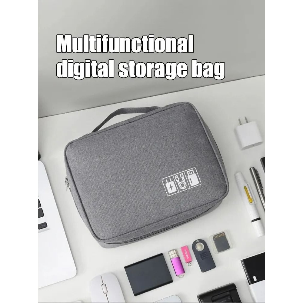 Multifunction Electronics Organizer Bag Cable Storage Travel Tech Accessories Case 4