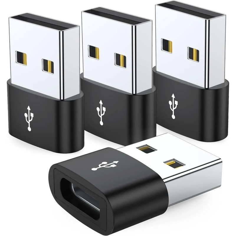 4 Pack USB C To USB A Adapter Type C Female To USB Male Charging Converter 0