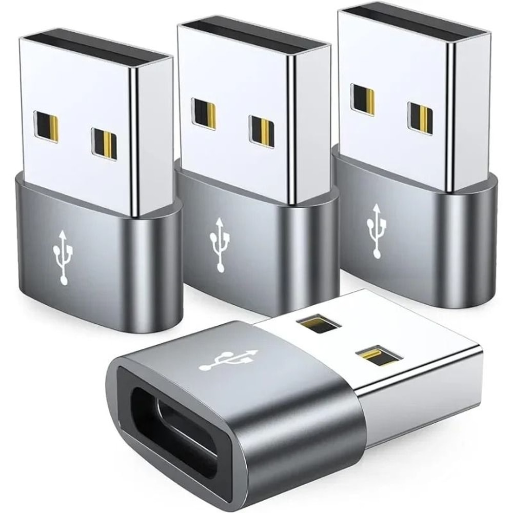 4 Pack USB C To USB A Adapter Type C Female To USB Male Charging Converter 8