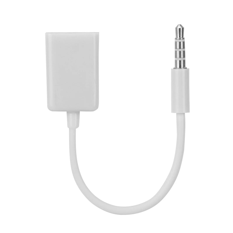 35mm To USB Adapter AUX Audio Converter Cable USB Female Jack Connector 3