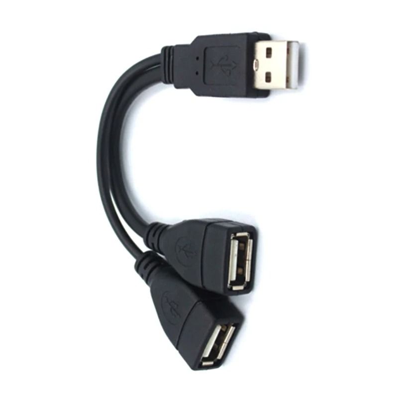 USB Splitter Cable 1 Male To 2 Female USB Y Extension Adapter For Charging And Data 1