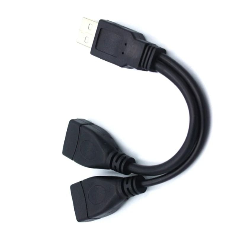 USB Splitter Cable 1 Male To 2 Female USB Y Extension Adapter For Charging And Data 2