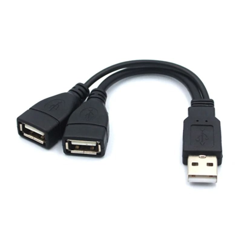 USB Splitter Cable 1 Male To 2 Female USB Y Extension Adapter For Charging And Data 4