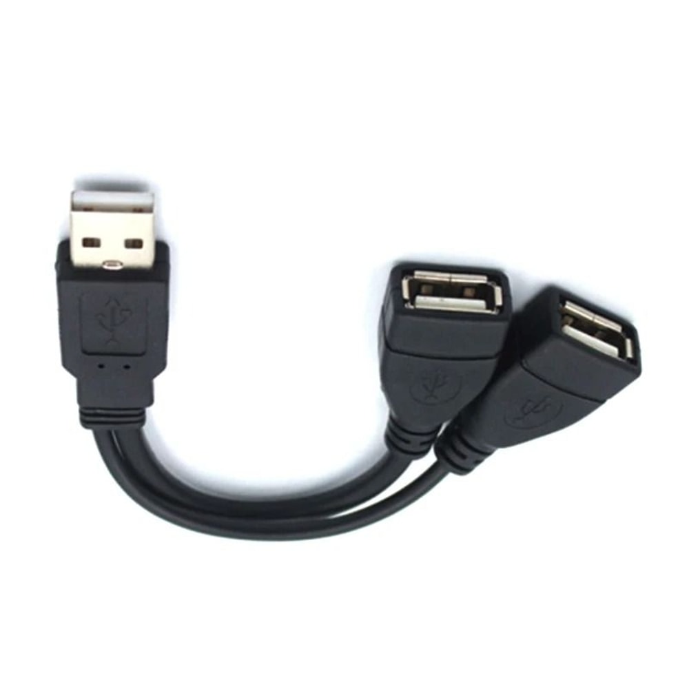 USB Splitter Cable 1 Male To 2 Female USB Y Extension Adapter For Charging And Data 5