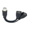 USB Splitter Cable 1 Male To 2 Female USB Y Extension Adapter For Charging And Data 5