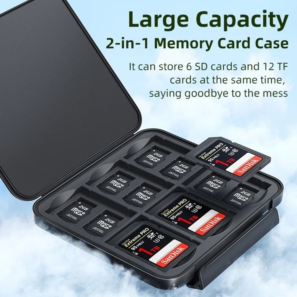Llano Memory Card Case Waterproof Shockproof SD And Micro SD Storage Holder 0