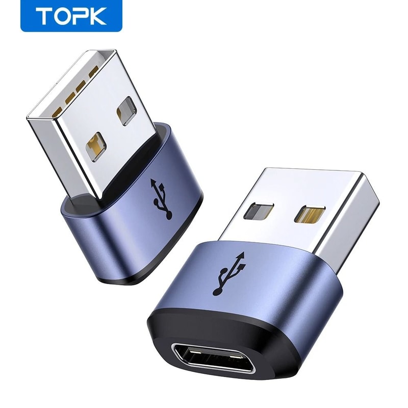 TOPK USB C To USB Adapter OTG Type C Female To USB A Male Charging Converter 6