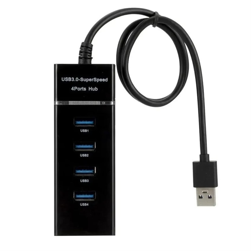 USB Hub 4 Port USB 30 Splitter Adapter Multi USB Docking Station Extender 0