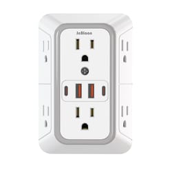 power strip with usb ports and usb c multi outlet surge protector fast charging station