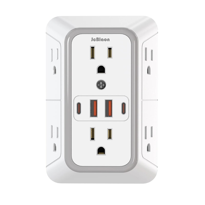 Power Strip With USB Ports And USB C Multi Outlet Surge Protector Fast Charging Station 7