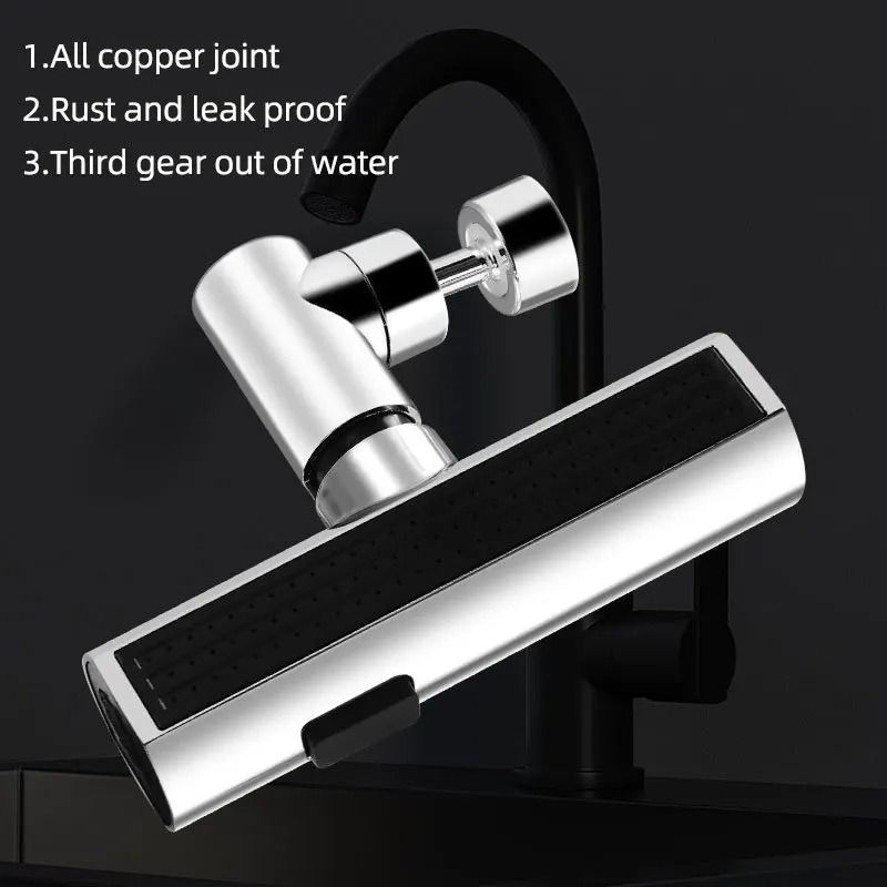 Waterfall Faucet Extender Rotating Multi Mode Faucet Aerator Sink Sprayer 7