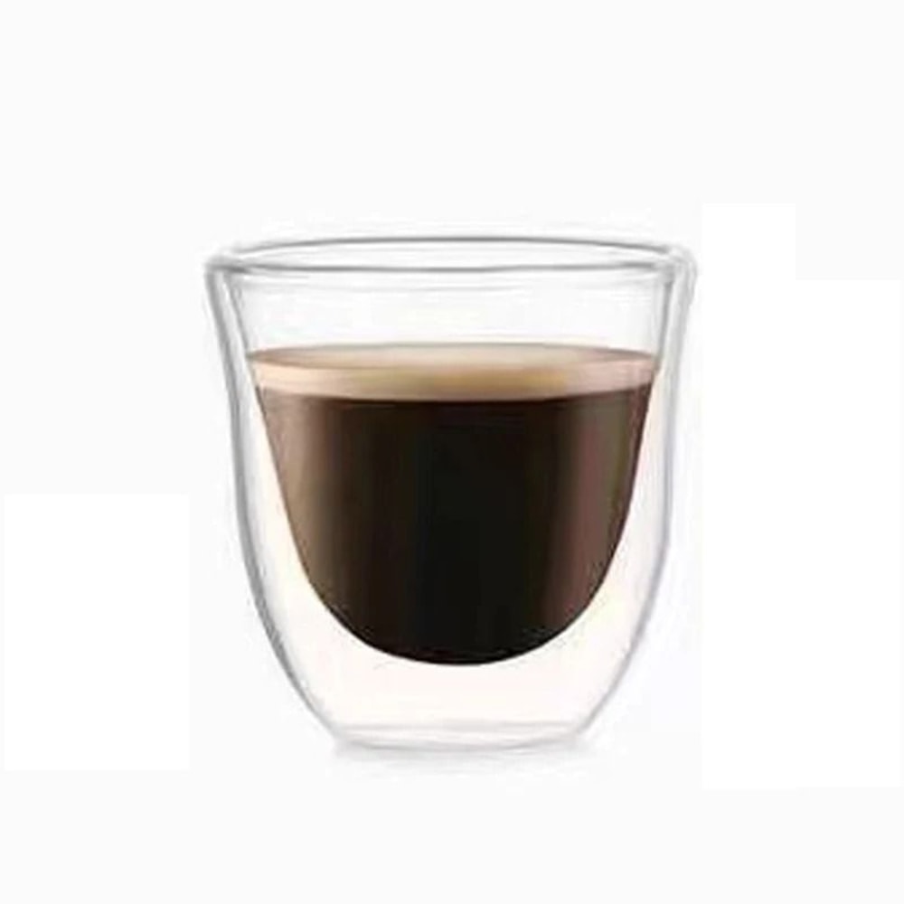 Double Wall Glass Cup Borosilicate Insulated Coffee Tea Mug Heat Resistant 1