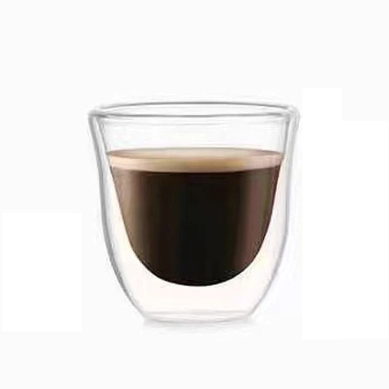 Double Wall Glass Cup Borosilicate Insulated Coffee Tea Mug Heat Resistant 1