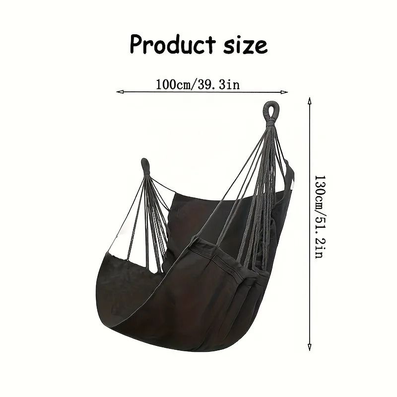 Hammock Chair Hanging Swing Chair Portable Outdoor Fabric Seat With Storage Bag 4