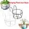 Iron Hanging Plant Holder Balcony Flower Pot Rack Railing Garden Plant Stand 3