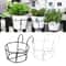 Iron Hanging Plant Holder Balcony Flower Pot Rack Railing Garden Plant Stand 7