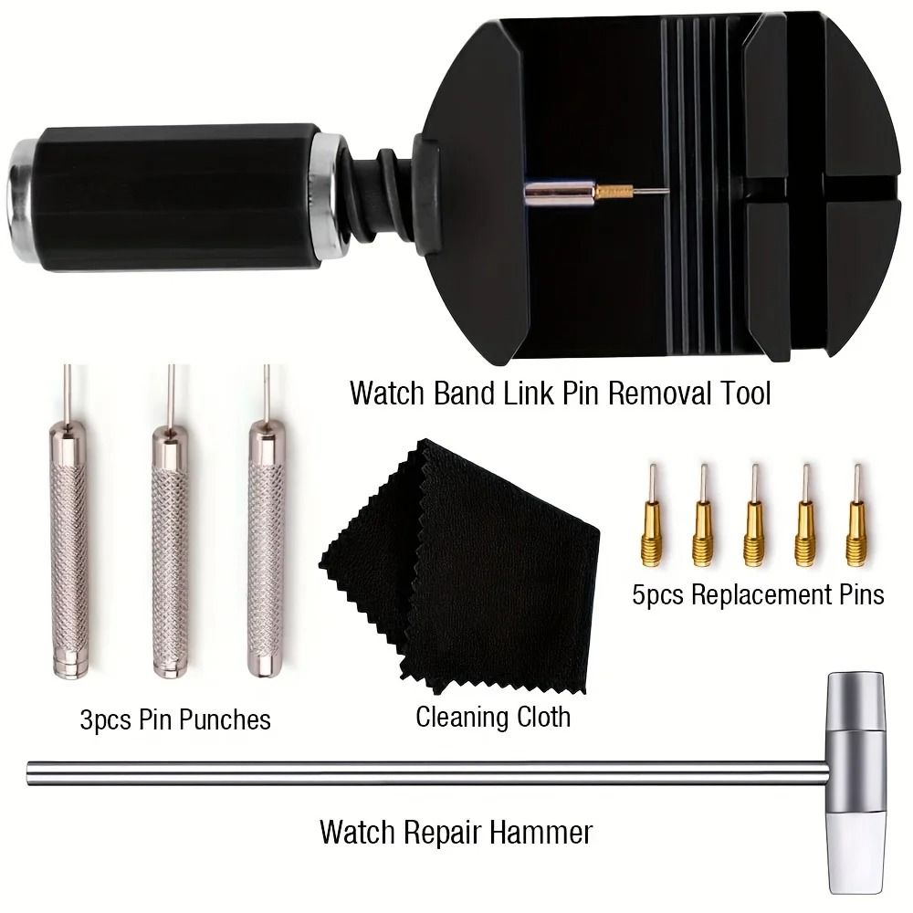 11 Pcs Watch Link Removal Tool Watch Band Adjustment Kit Strap Pin Remover Set 5
