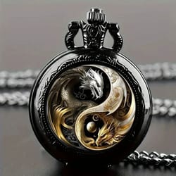 retro dragon pocket watch quartz vintage antique style pendant watch