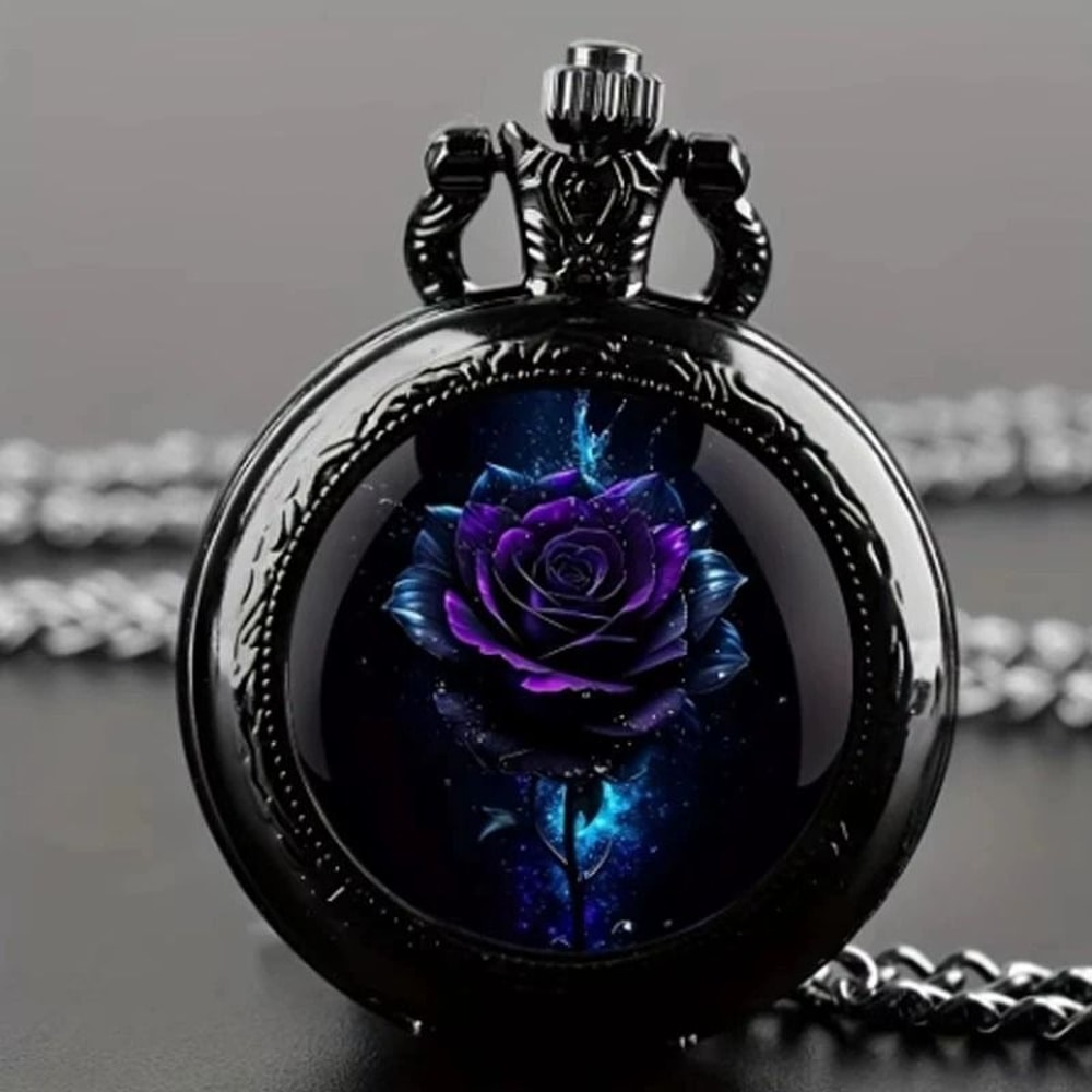 Retro Dragon Pocket Watch Quartz Vintage Antique Style Pendant Watch 2