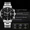 Mens Luxury Watch Stainless Steel Wrist Watch Quartz Business Calendar Silver 9