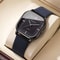 Square Mens Watch Minimalist Quartz Leather Strap Casual Wrist Watch 1