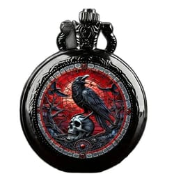 colorful pocket watch retro quartz flip necklace vintage style pendant watch