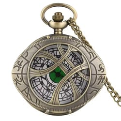 eye pendant pocket watch vintage quartz necklace retro style timepiece