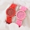 Luxury Couple Watch Set Quartz Matching Watches Silicone Strap Wristwatch Gift Set 2