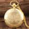 Retro Bronze Quartz Pocket Watch Vintage Style Flip Cover Timepiece 3
