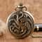 Vintage Dragon Pocket Watch Bronze Quartz Fantasy Necklace Timepiece 8