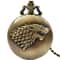 Vintage Wolf Pocket Watch Quartz Arabic Numeral Wolf Head Pendant Timepiece 4