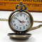 Vintage Wolf Pocket Watch Quartz Arabic Numeral Wolf Head Pendant Timepiece 7