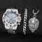3 Piece Mens Watch Set Steel Band Business Quartz Arabic Dial Watches 7