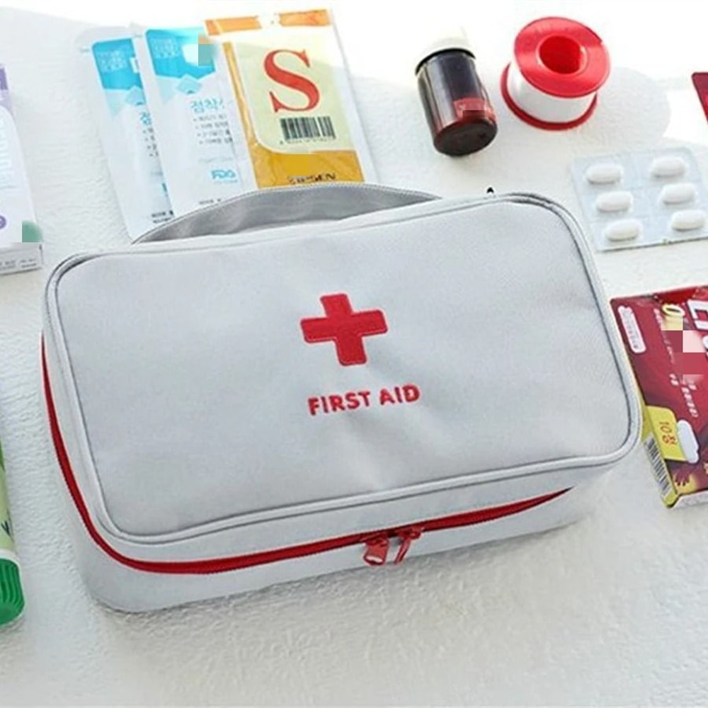 Portable First Aid Kit Bag Oxford Travel Emergency Medical Storage Case 6