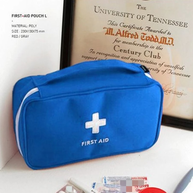 Portable First Aid Kit Bag Oxford Travel Emergency Medical Storage Case 7