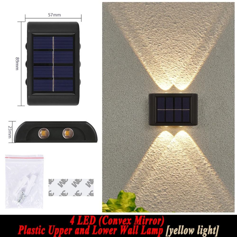 Outdoor Solar Wall Light Waterproof LED Up Down Garden Lighting Lamp 3