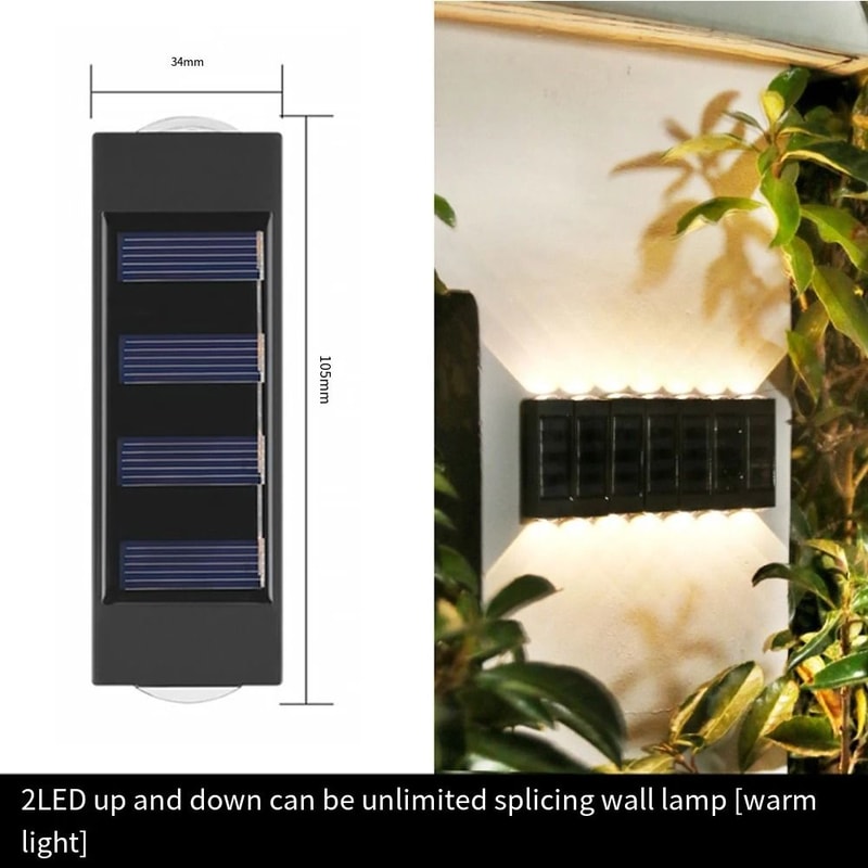 Outdoor Solar Wall Light Waterproof LED Up Down Garden Lighting Lamp 1