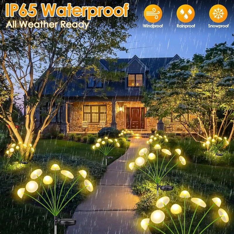 Solar Mushroom Lights Outdoor Waterproof LED Garden Landscape Decor Lights 4